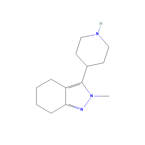 2-methyl-3-piperidin-4-yl-4,5,6,7-tetrahydroindazole (CAS: 419571-65-6) - Chemical Structure and Molecular Formula 