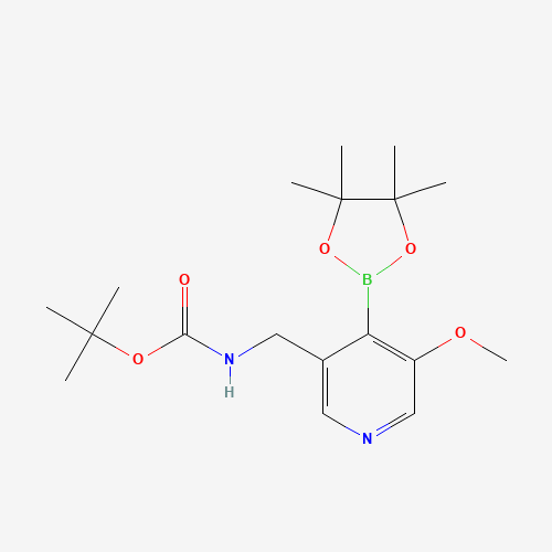 tert-butyl N-[[5-methoxy-4-(4,4,5,5-tetramethyl-1,3,2-dioxaborolan-2-yl)pyridin-3-yl]methyl]carbamate (CAS: 1247726-98-2) - Related Chemical Product