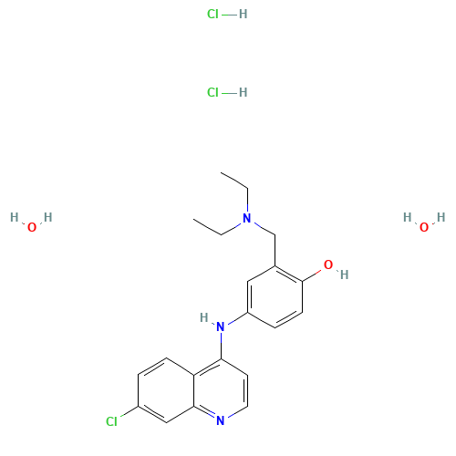 4-[(7-chloroquinolin-4-yl)amino]-2-(diethylaminomethyl)phenol;dihydrate;dihydrochloride (CAS: 6398-98-7) - Related Chemical Product