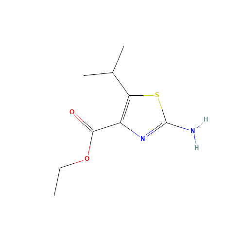 ethyl 2-amino-5-propan-2-yl-1,3-thiazole-4-carboxylate (CAS: 77505-83-0) - Chemical Structure and Molecular Formula 