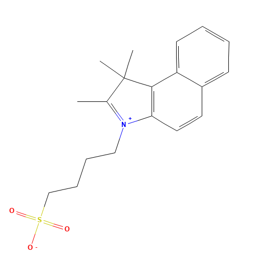 4-(1,1,2-trimethylbenzo[e]indol-3-ium-3-yl)butane-1-sulfonate (CAS: 63149-24-6) - Related Chemical Product