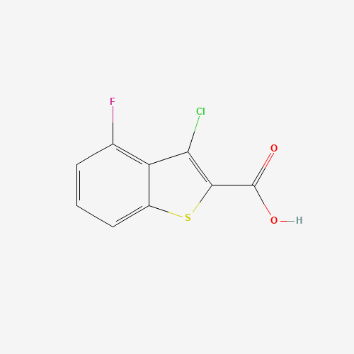 3-chloro-4-fluoro-1-benzothiophene-2-carboxylic acid (CAS: 588676-90-8) - Chemical Structure and Molecular Formula 