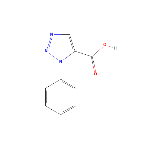 3-phenyltriazole-4-carboxylic acid (CAS: 15966-72-0) - Chemical Structure and Molecular Formula 