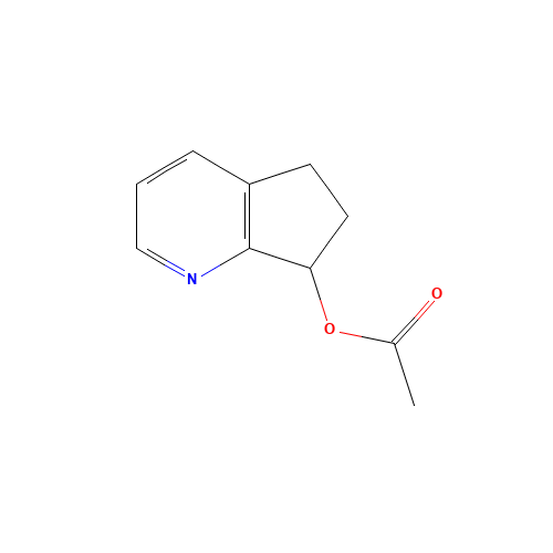 6,7-dihydro-5H-cyclopenta[b]pyridin-7-yl acetate (CAS: 90685-59-9) - Chemical Structure and Molecular Formula 