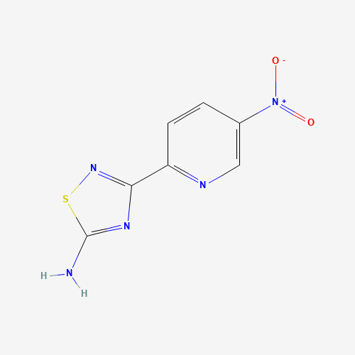 3-(5-nitropyridin-2-yl)-1,2,4-thiadiazol-5-amine (CAS: 1179360-99-6) - Chemical Structure and Molecular Formula 