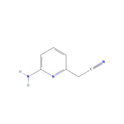 2-(6-aminopyridin-2-yl)acetonitrile (CAS: 400776-68-3) - Chemical Structure and Molecular Formula 