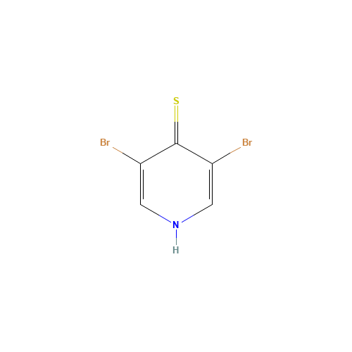 3,5-dibromo-1H-pyridine-4-thione (CAS: 63905-95-3) - Chemical Structure and Molecular Formula 