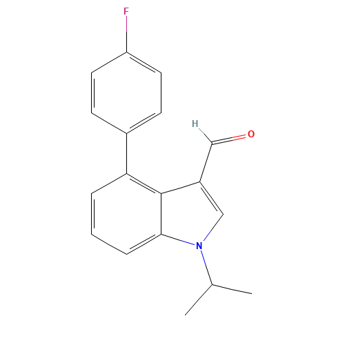 4-(4-fluorophenyl)-1-propan-2-ylindole-3-carbaldehyde (CAS: 1350760-31-4) - Related Chemical Product