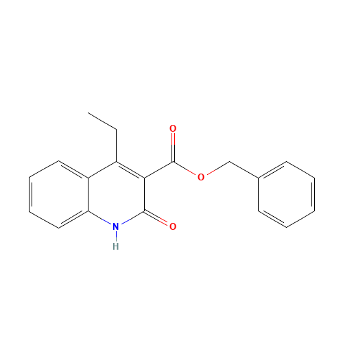 benzyl 4-ethyl-2-oxo-1H-quinoline-3-carboxylate (CAS: 952443-99-1) - Chemical Structure and Molecular Formula 