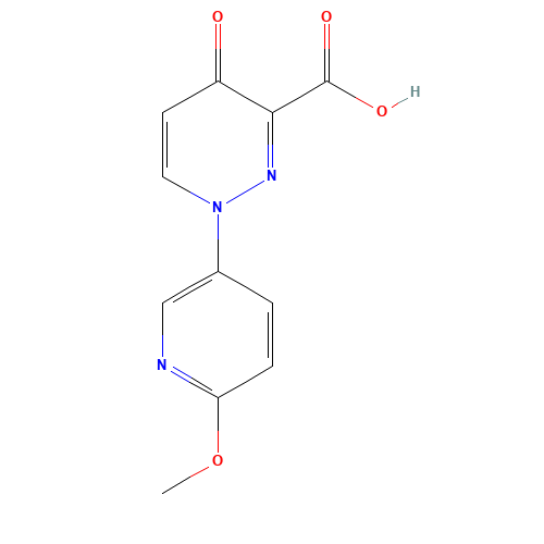 1-(6-methoxypyridin-3-yl)-4-oxopyridazine-3-carboxylic acid (CAS: 1314396-62-7) - Chemical Structure and Molecular Formula 