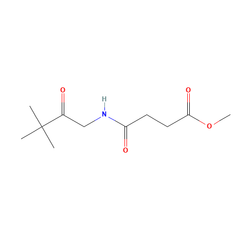 methyl 4-[(3,3-dimethyl-2-oxobutyl)amino]-4-oxobutanoate (CAS: 1244058-99-8) - Chemical Structure and Molecular Formula 