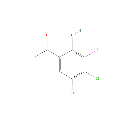 1-(4,5-dichloro-2-hydroxy-3-iodophenyl)ethanone (CAS: 1382997-67-2) - Chemical Structure and Molecular Formula 