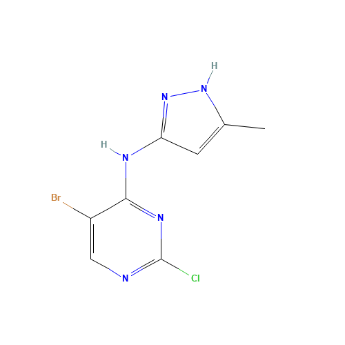 5-bromo-2-chloro-N-(5-methyl-1H-pyrazol-3-yl)pyrimidin-4-amine (CAS: 280582-79-8) - Related Chemical Product
