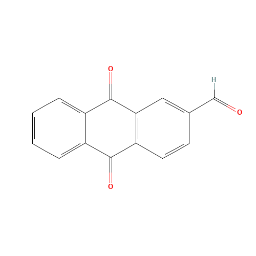 9,10-dioxoanthracene-2-carbaldehyde (CAS: 6363-86-6) - Chemical Structure and Molecular Formula 
