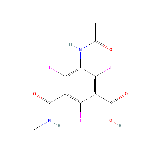 3-acetamido-2,4,6-triiodo-5-(methylcarbamoyl)benzoic acid (CAS: 2276-90-6) - Related Chemical Product