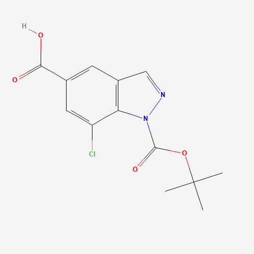 7-chloro-1-[(2-methylpropan-2-yl)oxycarbonyl]indazole-5-carboxylic acid (CAS: 1262216-05-6) - Related Chemical Product