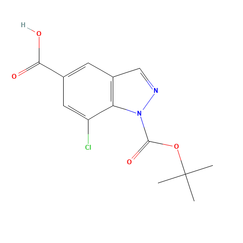 7-chloro-1-[(2-methylpropan-2-yl)oxycarbonyl]indazole-5-carboxylic acid (CAS: 1262216-05-6) - Related Chemical Product