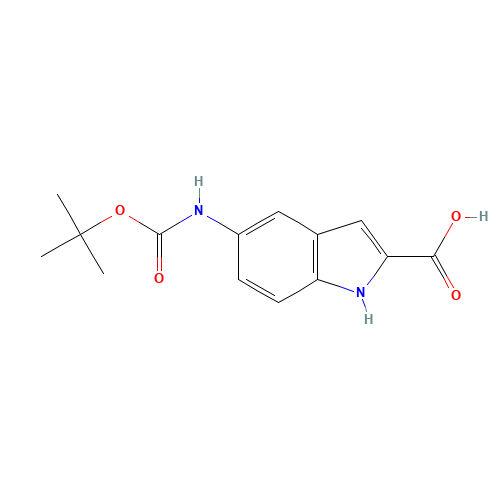5-[(2-methylpropan-2-yl)oxycarbonylamino]-1H-indole-2-carboxylic acid (CAS: 138730-81-1) - Related Chemical Product