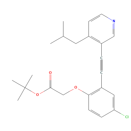tert-butyl 2-[4-chloro-2-[2-[4-(2-methylpropyl)pyridin-3-yl]ethynyl]phenoxy]acetate (CAS: 1240287-16-4) - Related Chemical Product