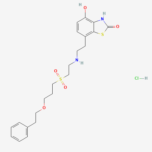 4-hydroxy-7-[2-[2-[3-(2-phenylethoxy)propylsulfonyl]ethylamino]ethyl]-3H-1,3-benzothiazol-2-one;hydrochloride (CAS: 154189-24-9) - Related Chemical Product