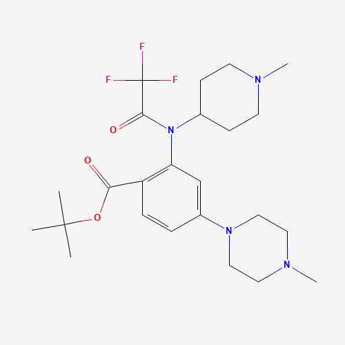 tert-butyl 4-(4-methylpiperazin-1-yl)-2-[(1-methylpiperidin-4-yl)-(2,2,2-trifluoroacetyl)amino]benzoate (CAS: 1108746-87-7) - Related Chemical Product