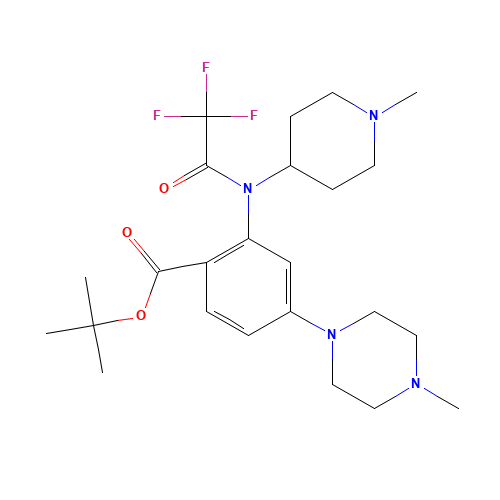 tert-butyl 4-(4-methylpiperazin-1-yl)-2-[(1-methylpiperidin-4-yl)-(2,2,2-trifluoroacetyl)amino]benzoate (CAS: 1108746-87-7) - Related Chemical Product