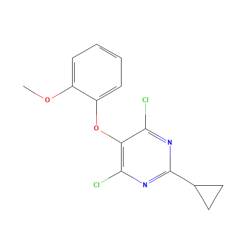 4,6-dichloro-2-cyclopropyl-5-(2-methoxyphenoxy)pyrimidine (CAS: 329924-27-8) - Related Chemical Product