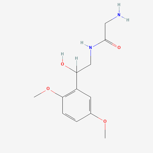 2-amino-N-[2-(2,5-dimethoxyphenyl)-2-hydroxyethyl]acetamide (CAS: 42794-76-3) - Chemical Structure and Molecular Formula 