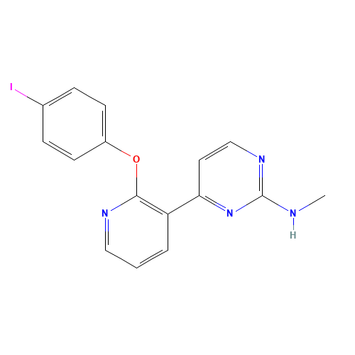 4-[2-(4-iodophenoxy)pyridin-3-yl]-N-methylpyrimidin-2-amine (CAS: 870221-28-6) - Related Chemical Product