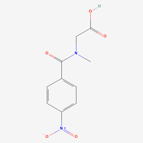2-[methyl-(4-nitrobenzoyl)amino]acetic acid (CAS: 35876-37-0) - Chemical Structure and Molecular Formula 