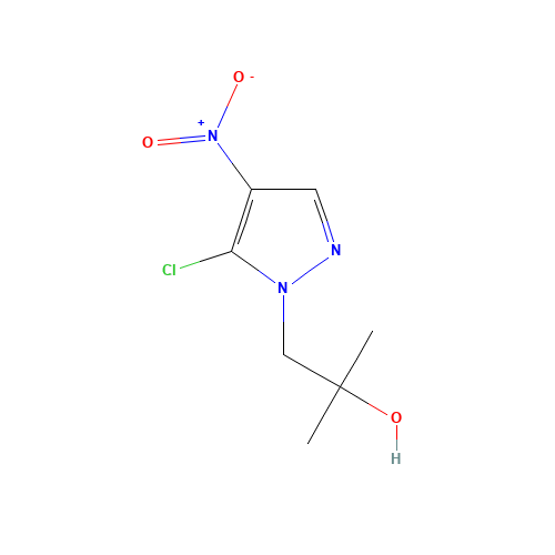 1-(5-chloro-4-nitropyrazol-1-yl)-2-methylpropan-2-ol (CAS: 1415099-67-0) - Chemical Structure and Molecular Formula 