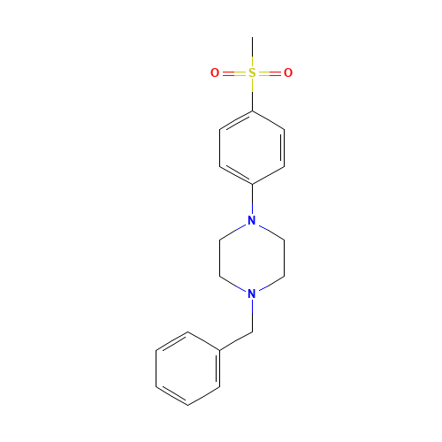 1-benzyl-4-(4-methylsulfonylphenyl)piperazine (CAS: 166438-71-7) - Related Chemical Product