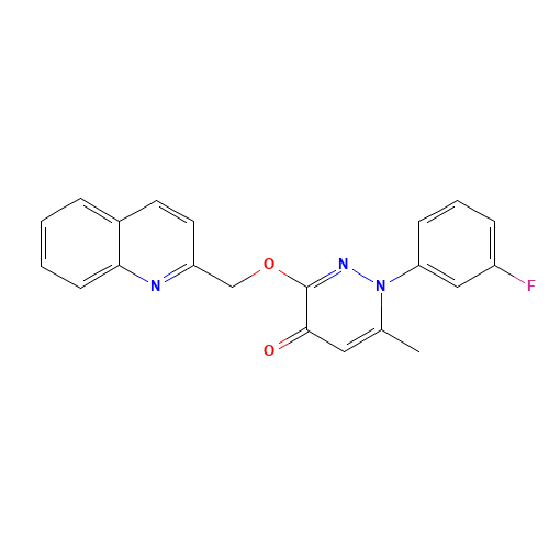 1-(3-fluorophenyl)-6-methyl-3-(quinolin-2-ylmethoxy)pyridazin-4-one (CAS: 146824-87-5) - Related Chemical Product