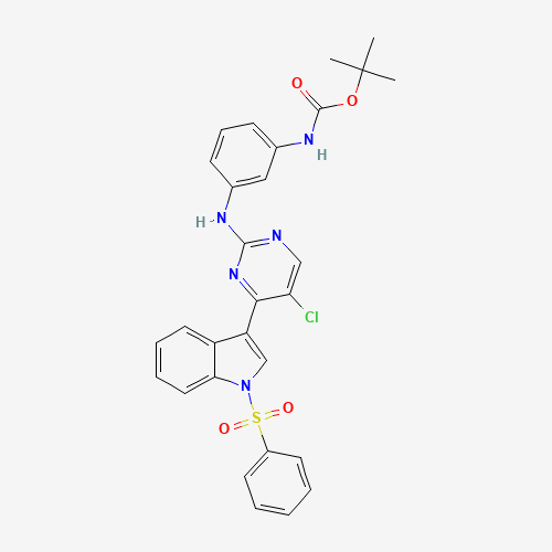 tert-butyl N-[3-[[4-[1-(benzenesulfonyl)indol-3-yl]-5-chloropyrimidin-2-yl]amino]phenyl]carbamate (CAS: 1453198-98-5) - Related Chemical Product