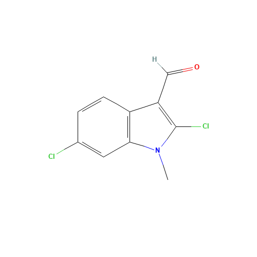 2,6-dichloro-1-methylindole-3-carbaldehyde (CAS: 913240-21-8) - Chemical Structure and Molecular Formula 