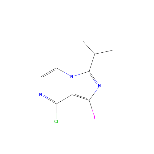 8-chloro-1-iodo-3-propan-2-ylimidazo[1,5-a]pyrazine (CAS: 1320266-92-9) - Chemical Structure and Molecular Formula 