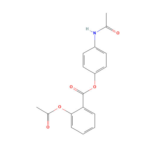 (4-acetamidophenyl) 2-acetyloxybenzoate (CAS: 5003-48-5) - Chemical Structure and Molecular Formula 