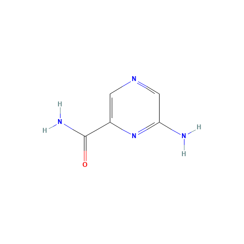 6-aminopyrazine-2-carboxamide (CAS: 33332-49-9) - Chemical Structure and Molecular Formula 