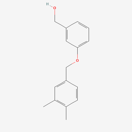 [3-[(3,4-dimethylphenyl)methoxy]phenyl]methanol (CAS: 1271015-69-0) - Chemical Structure and Molecular Formula 