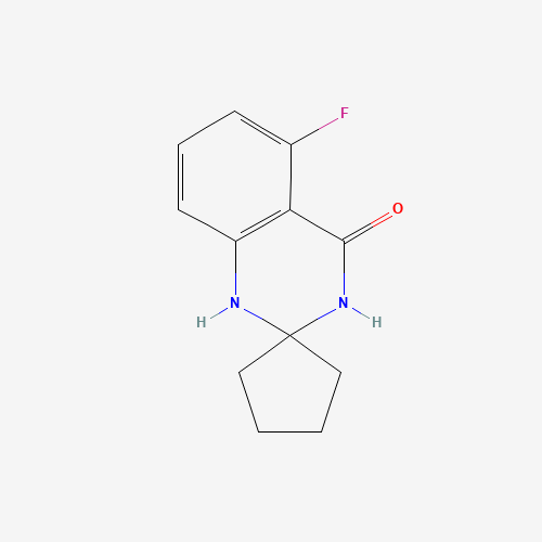 5-fluorospiro[1,3-dihydroquinazoline-2,1'-cyclopentane]-4-one (CAS: 1272756-06-5) - Chemical Structure and Molecular Formula 