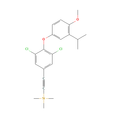2-[3,5-dichloro-4-(4-methoxy-3-propan-2-ylphenoxy)phenyl]ethynyl-trimethylsilane (CAS: 525575-59-1) - Related Chemical Product