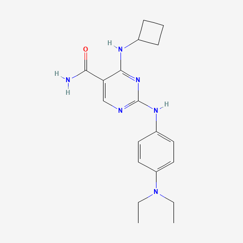 4-(cyclobutylamino)-2-[4-(diethylamino)anilino]pyrimidine-5-carboxamide (CAS: 1198301-98-2) - Related Chemical Product