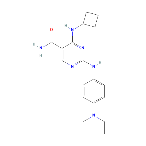 4-(cyclobutylamino)-2-[4-(diethylamino)anilino]pyrimidine-5-carboxamide (CAS: 1198301-98-2) - Related Chemical Product