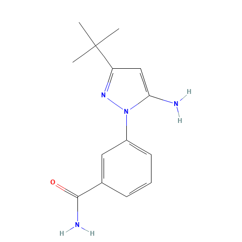 3-(5-amino-3-tert-butylpyrazol-1-yl)benzamide (CAS: 897373-27-2) - Related Chemical Product