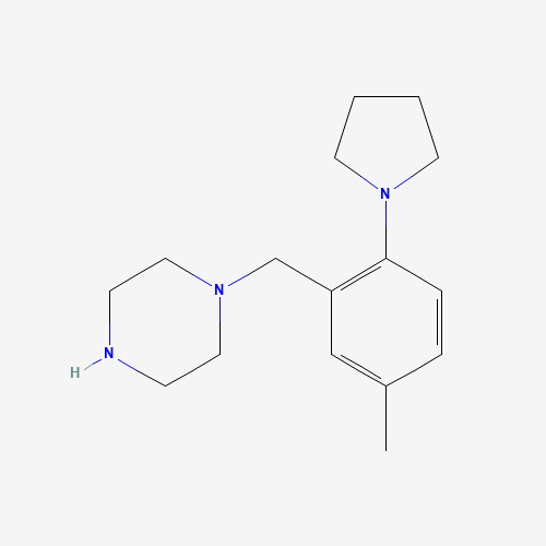 1-[(5-methyl-2-pyrrolidin-1-ylphenyl)methyl]piperazine (CAS: 1460033-56-0) - Related Chemical Product