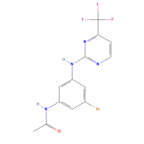 N-[3-bromo-5-[[4-(trifluoromethyl)pyrimidin-2-yl]amino]phenyl]acetamide (CAS: 1312572-81-8) - Related Chemical Product