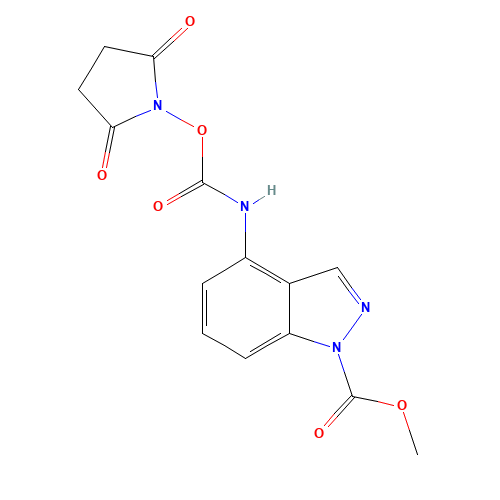 methyl 4-[(2,5-dioxopyrrolidin-1-yl)oxycarbonylamino]indazole-1-carboxylate (CAS: 735330-50-4) - Related Chemical Product