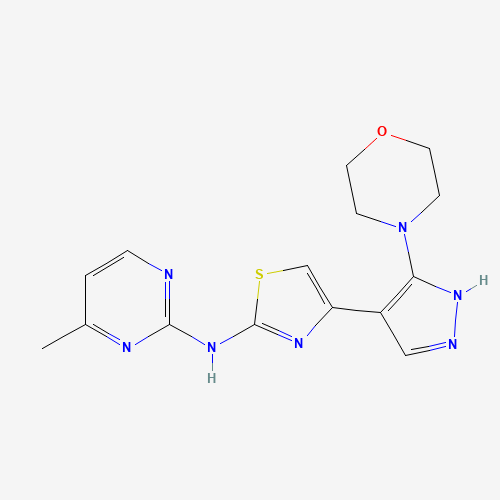 N-(4-methylpyrimidin-2-yl)-4-(5-morpholin-4-yl-1H-pyrazol-4-yl)-1,3-thiazol-2-amine (CAS: 1235313-28-6) - Related Chemical Product
