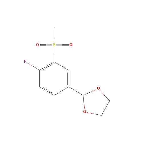 2-(4-fluoro-3-methylsulfonylphenyl)-1,3-dioxolane (CAS: 1354940-63-8) - Related Chemical Product