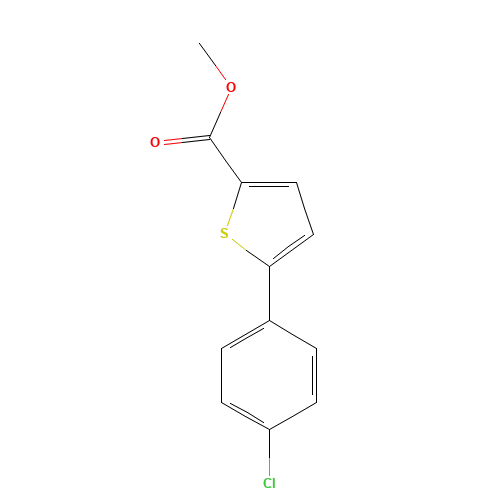 methyl 5-(4-chlorophenyl)thiophene-2-carboxylate (CAS: 649569-56-2) - Chemical Structure and Molecular Formula 